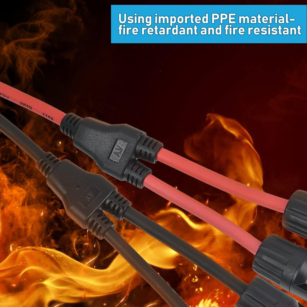 DODUOS 2 Paar Solarkabel Y-Verteiler Solarpanel-Kabel MMF+FFM für Parallel-Photovoltaik-Anschluss, S