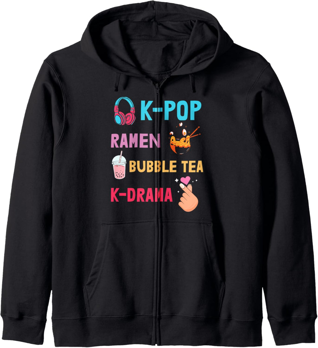 K-Pop Ramen Bubble Tea K-Drama Kpop K pop Finger Kapuzenjacke