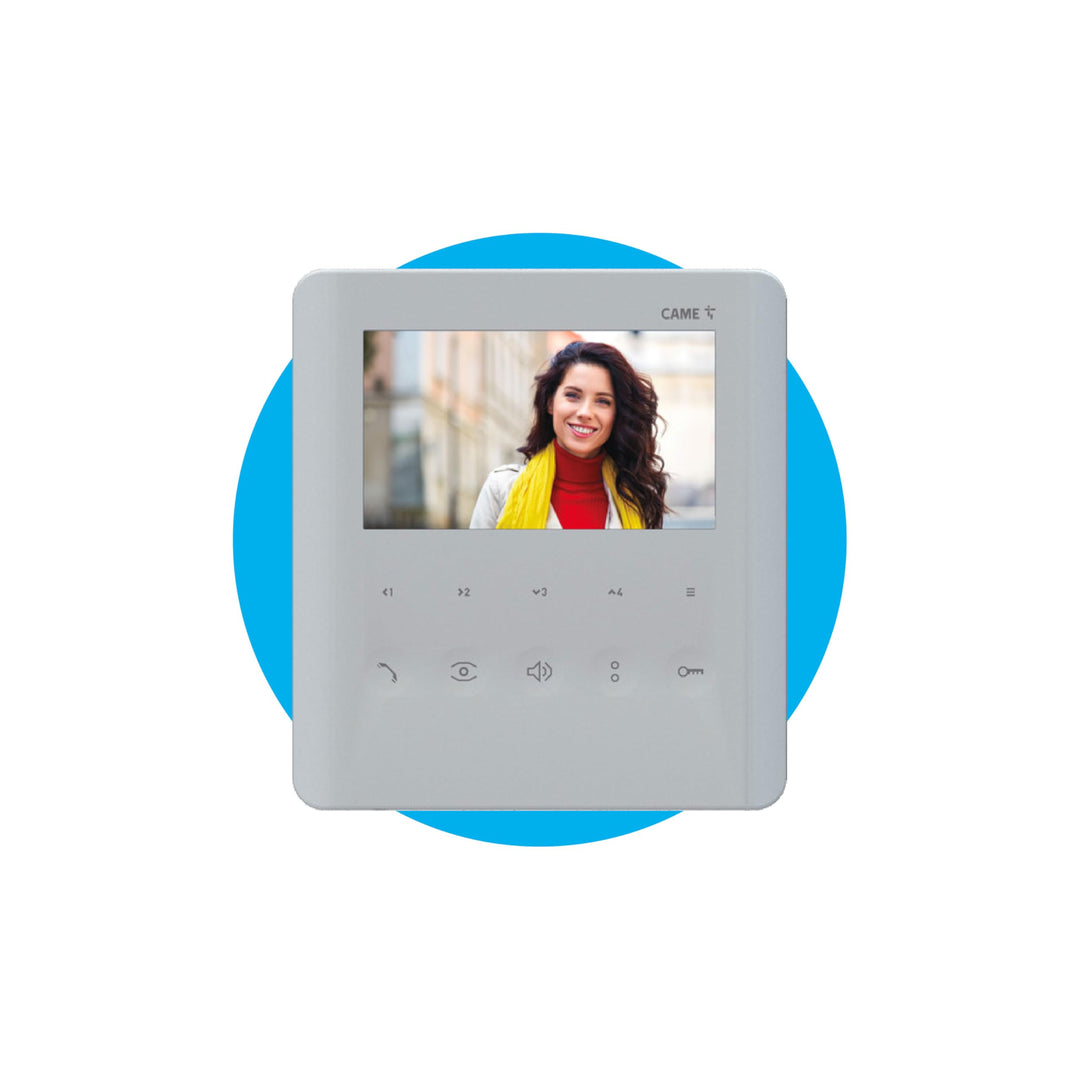 CAME BPT Freisprech-Video-Innenstation PLX V in Weiss mit Soft-Touch-Tasten, 5"-LCD-Display, 4 Taste