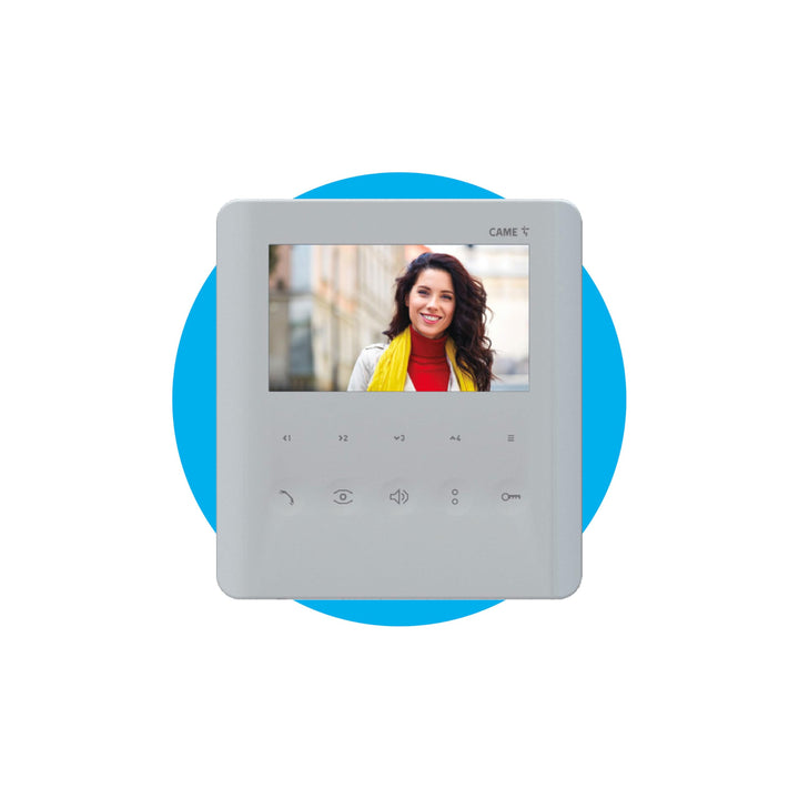 CAME BPT Freisprech-Video-Innenstation PLX V in Weiss mit Soft-Touch-Tasten, 5"-LCD-Display, 4 Taste