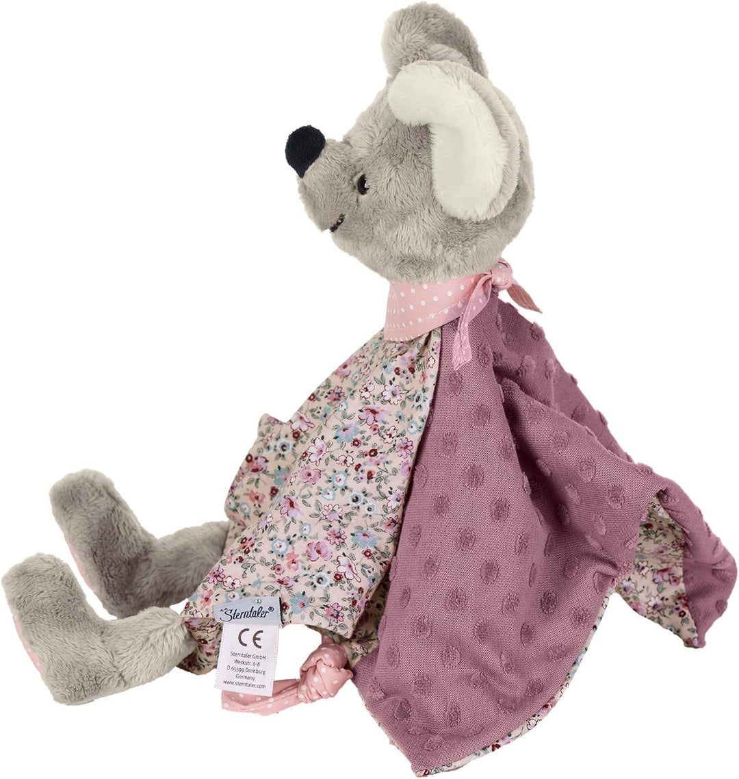 Sterntaler 3212001 Schmusetuch Maus Mabel, Für Babys ab dem 1 Monat, Grösse M, 36 cm, Grau/Mehrfarbi