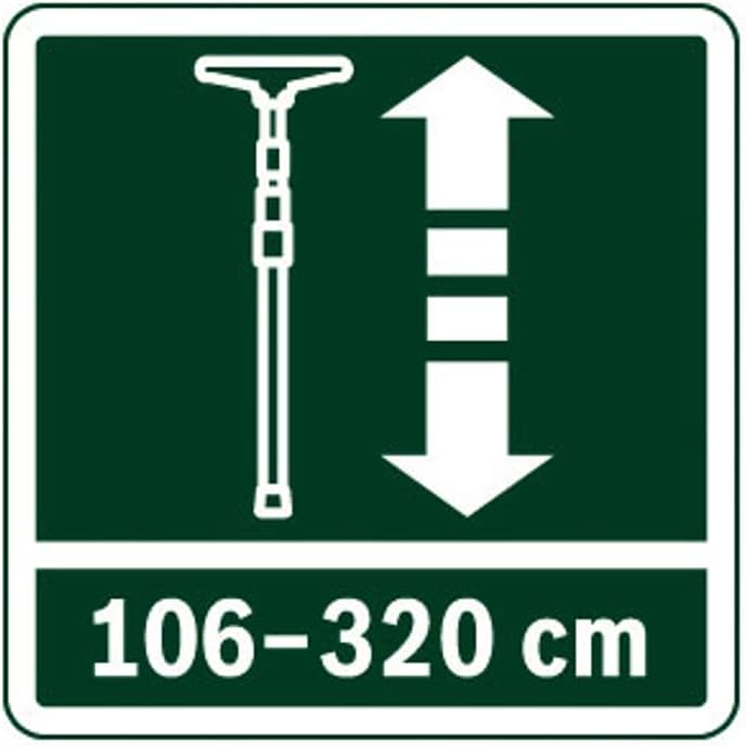 Bosch Teleskopstange TP 320 (regulierbare Höhe 106-320 cm für schnelle und flexible Positionierung v