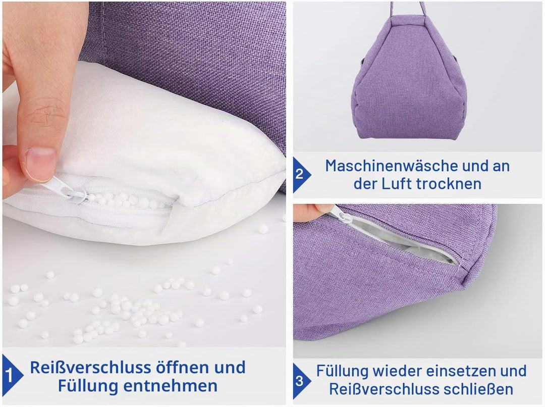 MoKo Tablet Kissenständer, Weich Sitzsack Kissenhalter für bis zu 12.9" Tablet ipad Air 5 10.9, iPad