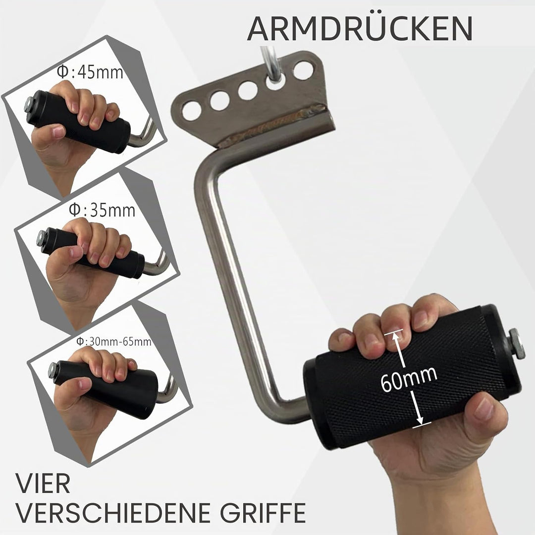 Arm-Wrestling-Griffe, dicke Armwresting-Trainingsgeräte, Lat-Pulldown-Aufsätze, D-Griff, V-Bar-Kabel