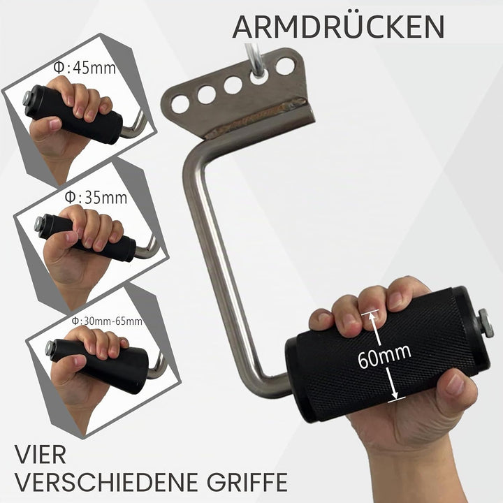 Arm-Wrestling-Griffe, dicke Armwresting-Trainingsgeräte, Lat-Pulldown-Aufsätze, D-Griff, V-Bar-Kabel
