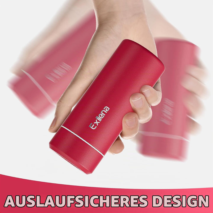 【Upgrade-Version】Exllena Mini Thermosflasche 250ml mit Edelstahl-Deckel, Trinkflasche Klein Doppelwa