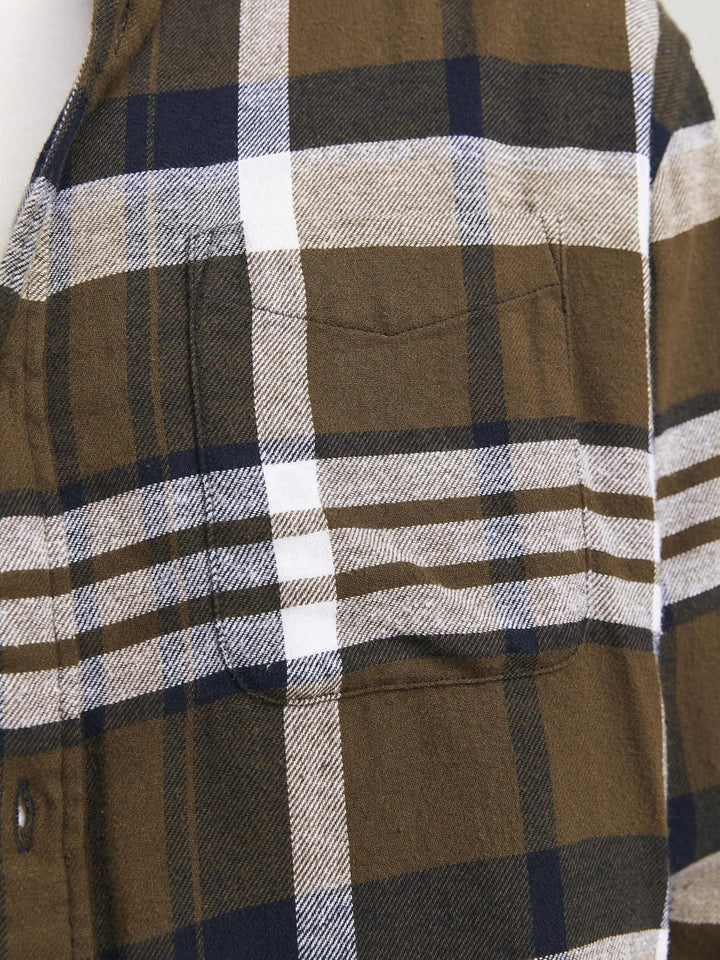 Jack &amp; Jones Herren Jjeclassic Autumn Check Shirt Ls Sn Langarmhemd XS Canteen, XS Canteen