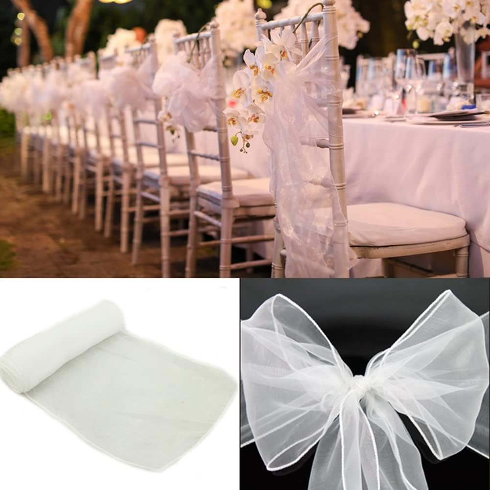 Organza Stuhlschleife Hochzeit Deko Stuhl Schärpe Bögen Band Schleife 18 * 275cm Stuhlbezugschleifen