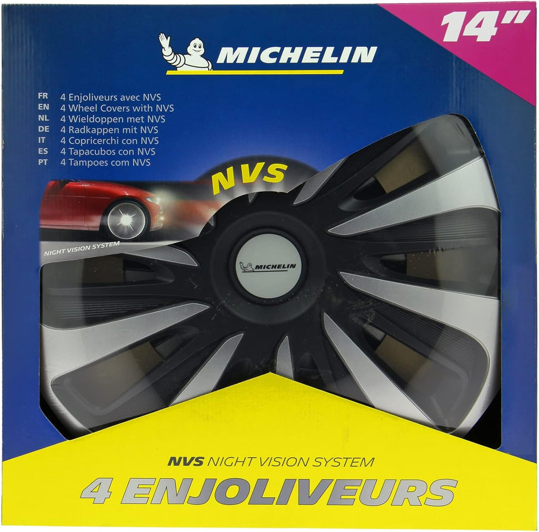 Michelin 009121 4 x Radzierblende Typ NVS 3D Schwarz Edition, 14 Zoll 14", 14"
