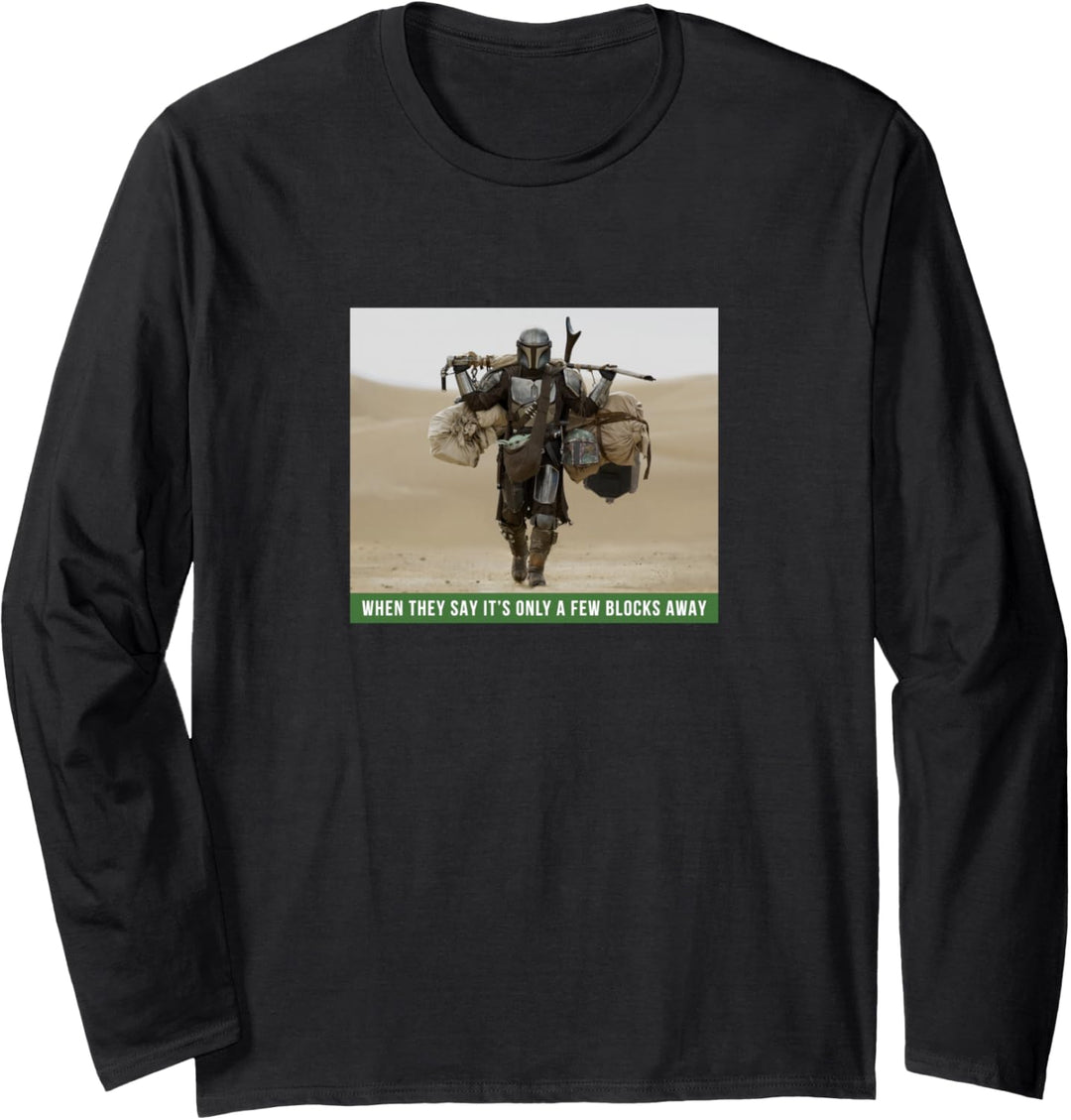Star Wars The Mandalorian and The Child Funny Meme Langarmshirt