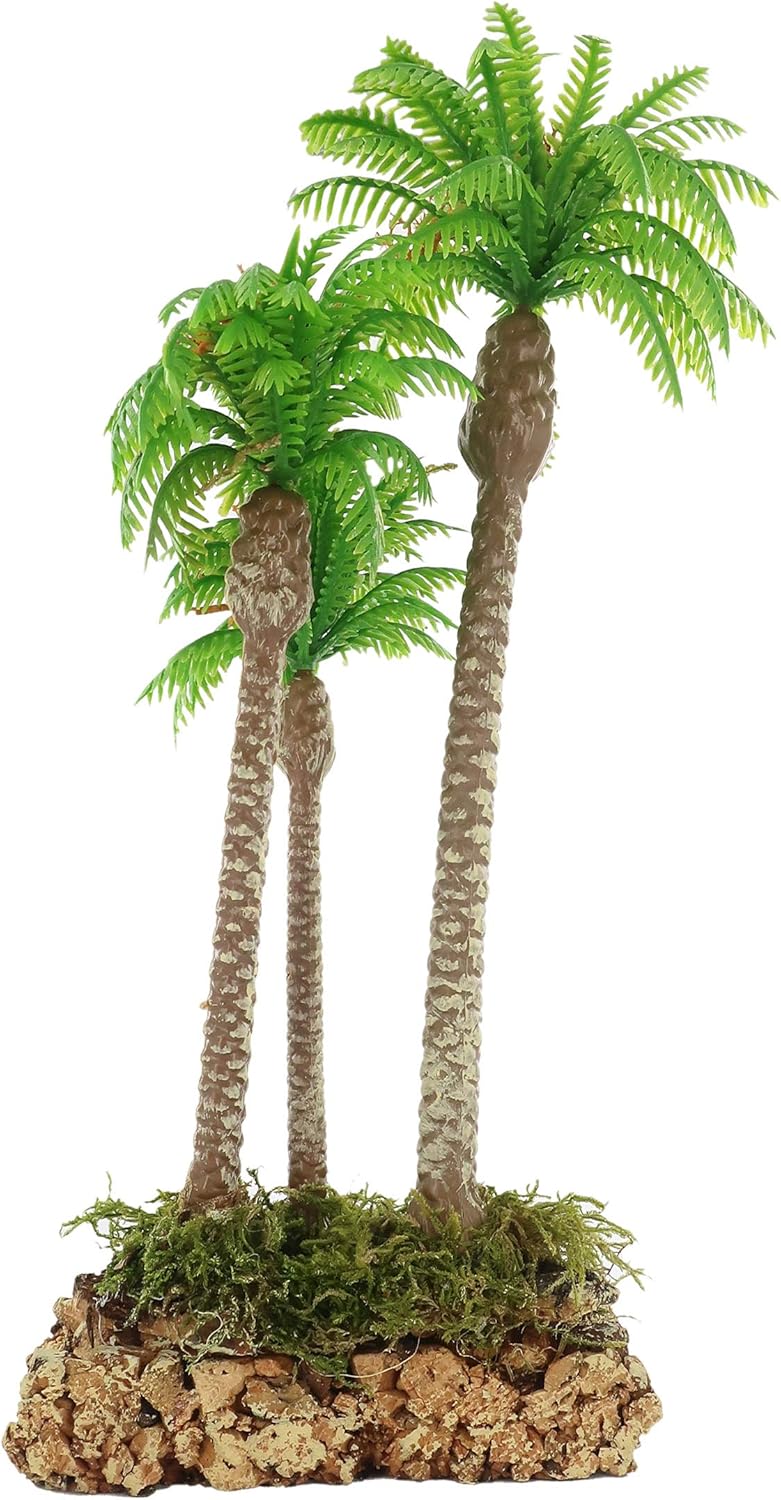 BERTONI Dreifachpalme aus Holz, Mehrfarbig, Einheitsgrösse