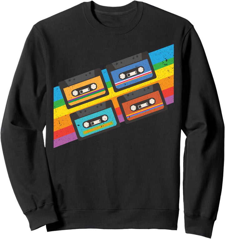 Vintage Old School Musik I 80er und 90er Retro Kassetten Sweatshirt