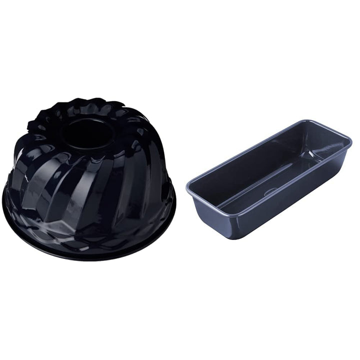 Dr. Oetker Guglhupf Backform Ø 24 cm Back-Liebe Emaille – 24er Gugelhupfform in Dunkelblau & Kastenf