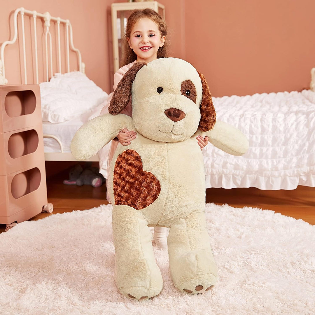 IKASA Gross Hund Kuscheltier Riesen Stofftier,78cm Welpe Gross Plüschtier Riesige Plüsch Spielzeug F