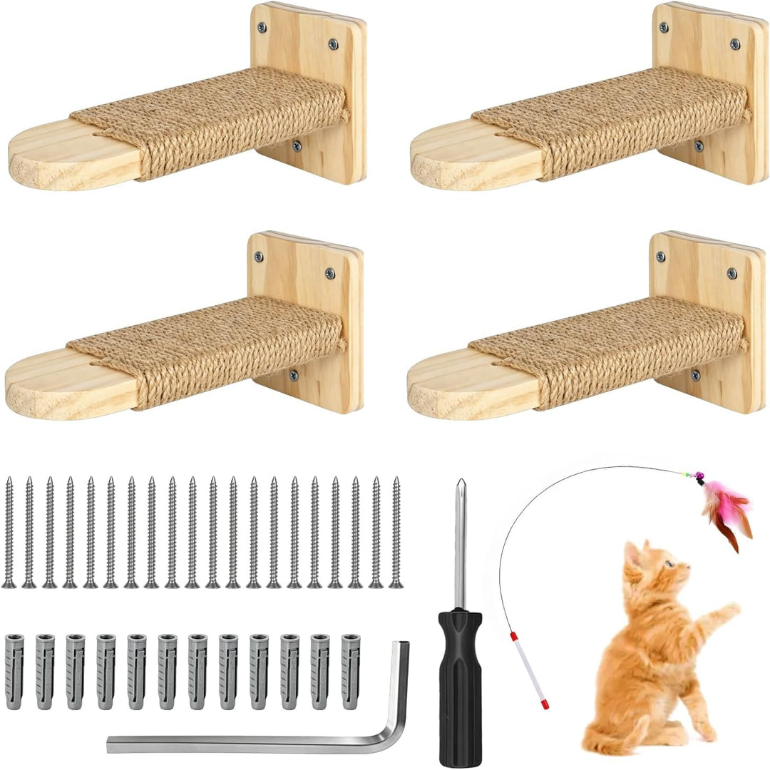 Katzentreppe Wand mit Herz-Federangel zur Förderung der Katzenbewegung