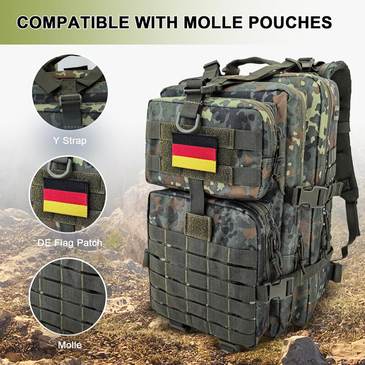 Militär Taktischer Rucksack Cooper Rucksack Armee Assault Pack 3 Tage Bug Out Go Bag Trekking Wander
