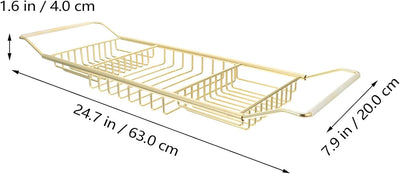 Angoily Duschablage Edelstahl Badewannenablage Erweiterbares Badregal - - Tablett Nicht- - Verstellb