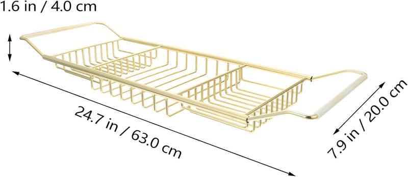 Angoily Duschablage Edelstahl Badewannenablage Erweiterbares Badregal - - Tablett Nicht- - Verstellb