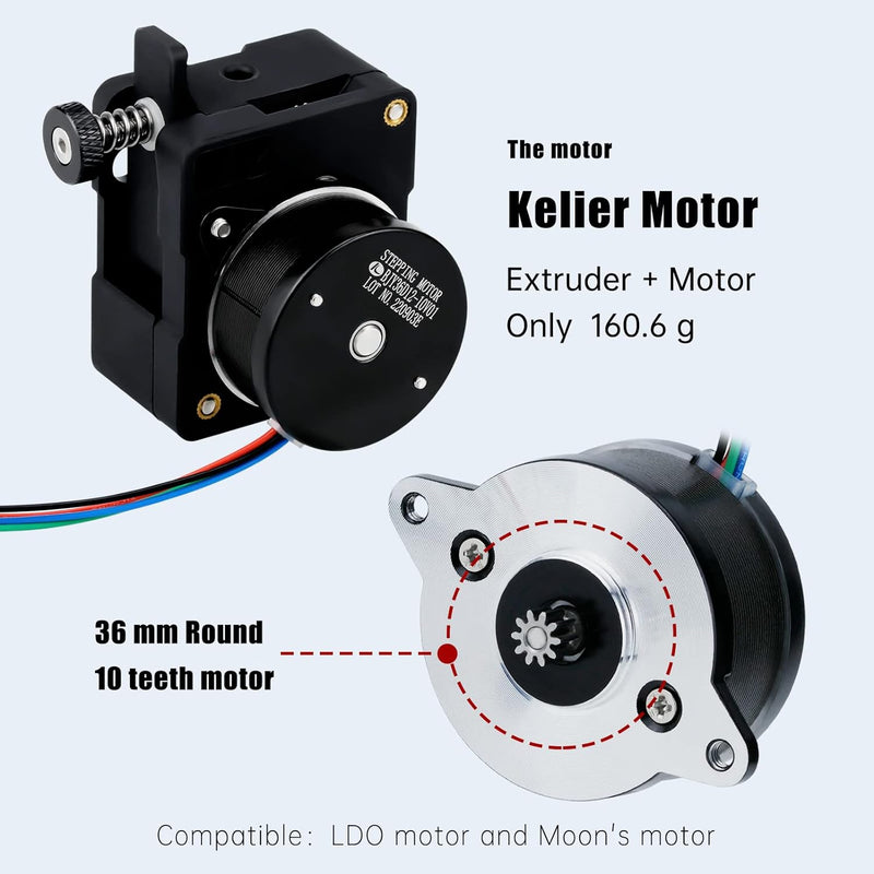 Update Universal Super Light HGT Extruder mit NEMA14 36 mm Schrittmotor gehärtetem Stahl Dual Gear B