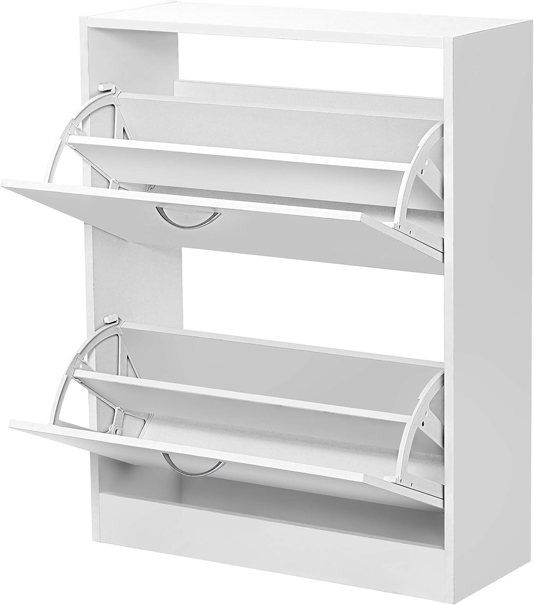Meerveil Schuhschrank, Schuhkipper mit 2 Klappen aus E1 Holzspanplatten, Pflegearme Melaminbeschicht