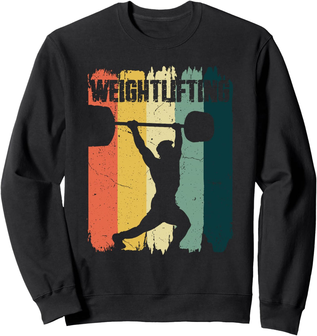 Gewichtheben Sport Retro Vintage Gym Workout Gewichtheber Sweatshirt