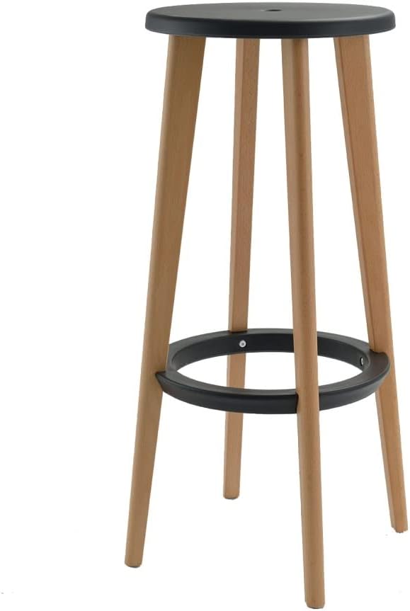 Hocker Barhocker Holz Stuhl Kunststoff Sitzhocker Rund Klein Gross Farbe Paulette Farbe Blau, Grösse