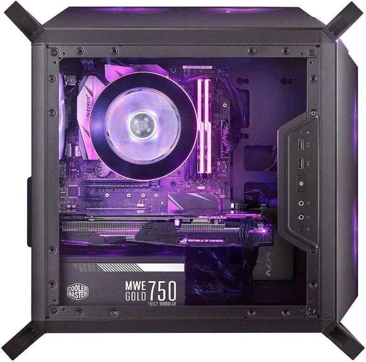 Cooler Master MasterBox Q300P - RGB mATX Mini Tower-Gehäuse für tragbare Spiele mit vollem Seitenber
