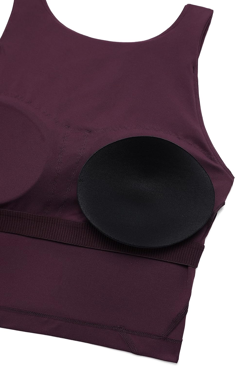 CRZ YOGA Damen Butterluxe Longline Sport BH Gepolstert Ohne Bügel Crop Top High Neck U Rücken Workou