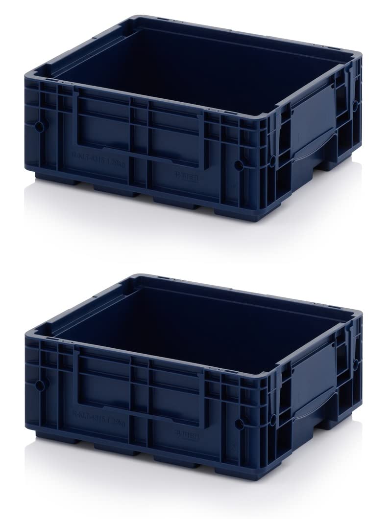 2x R-KLT Behälter 40 x 30 x 14,7 * Kleinladungsträger blau 40x30x15 Eurobehälter Industrie KLT 4315