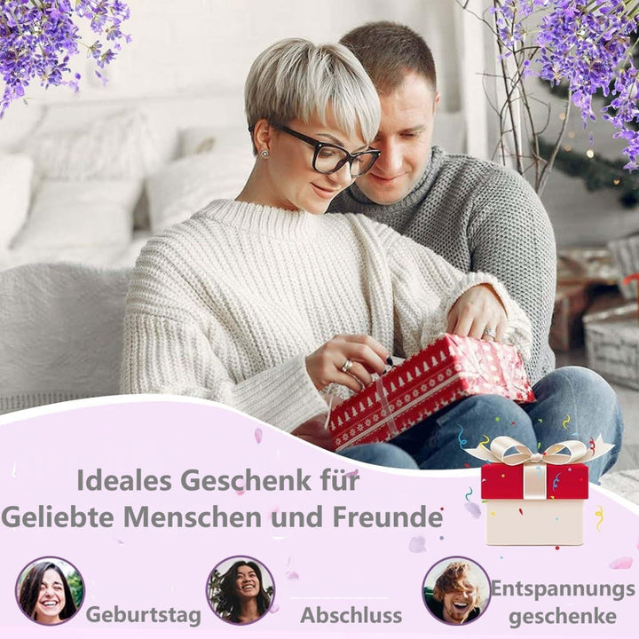 Hihealer Seiden Augenmaske 2er Set Lavendel Gewichtet, für Schlafen, Yoga, Spa, Meditation, Feucht-