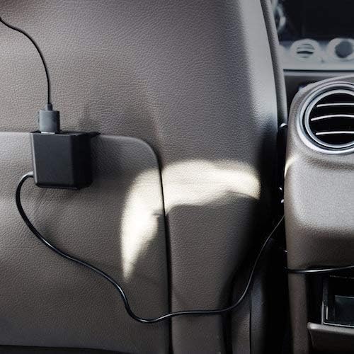 Macally HRMOUNTPRO4UAC, Kopfstützen Autohalterung mit USB Ladegerät für alle iPad & Tablet PCs bis 2