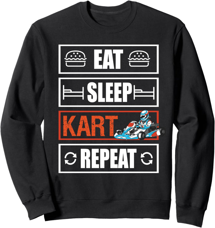 Gokart Kart Eat Sleep Kart Repeat Sweatshirt