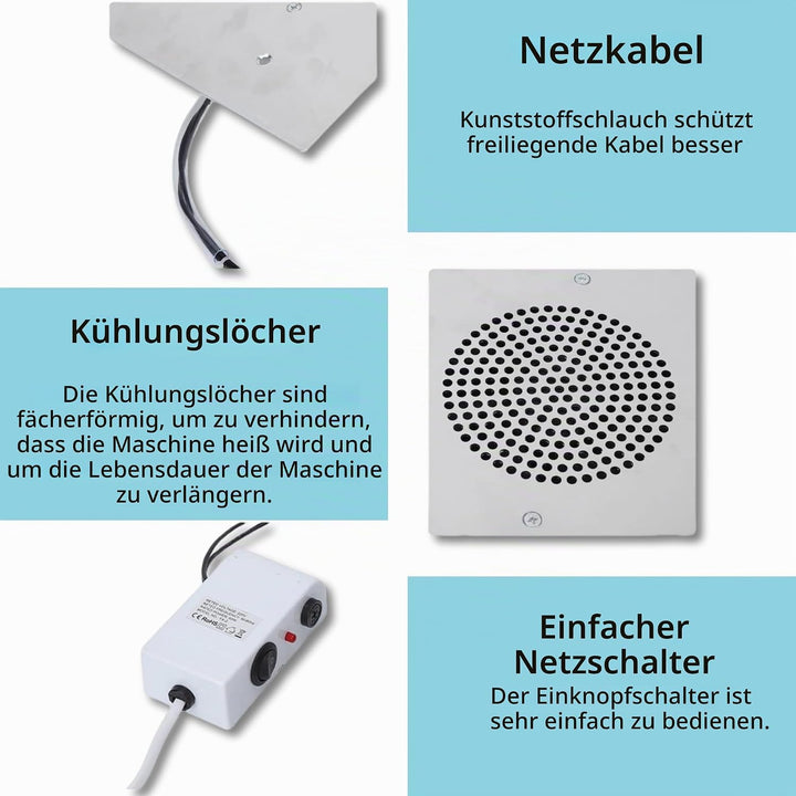 Nagelstaubsauger, Starker Sauger, 60 W, Nagelstaubsammler für den Salongebrauch Heimgebrauch, geräus