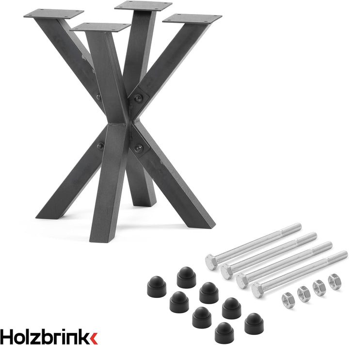 HOLZBRINK Tischbeine aus Metall, Tischgestell für Beistelltisch Computertisch Gartentisch, 40x40x43