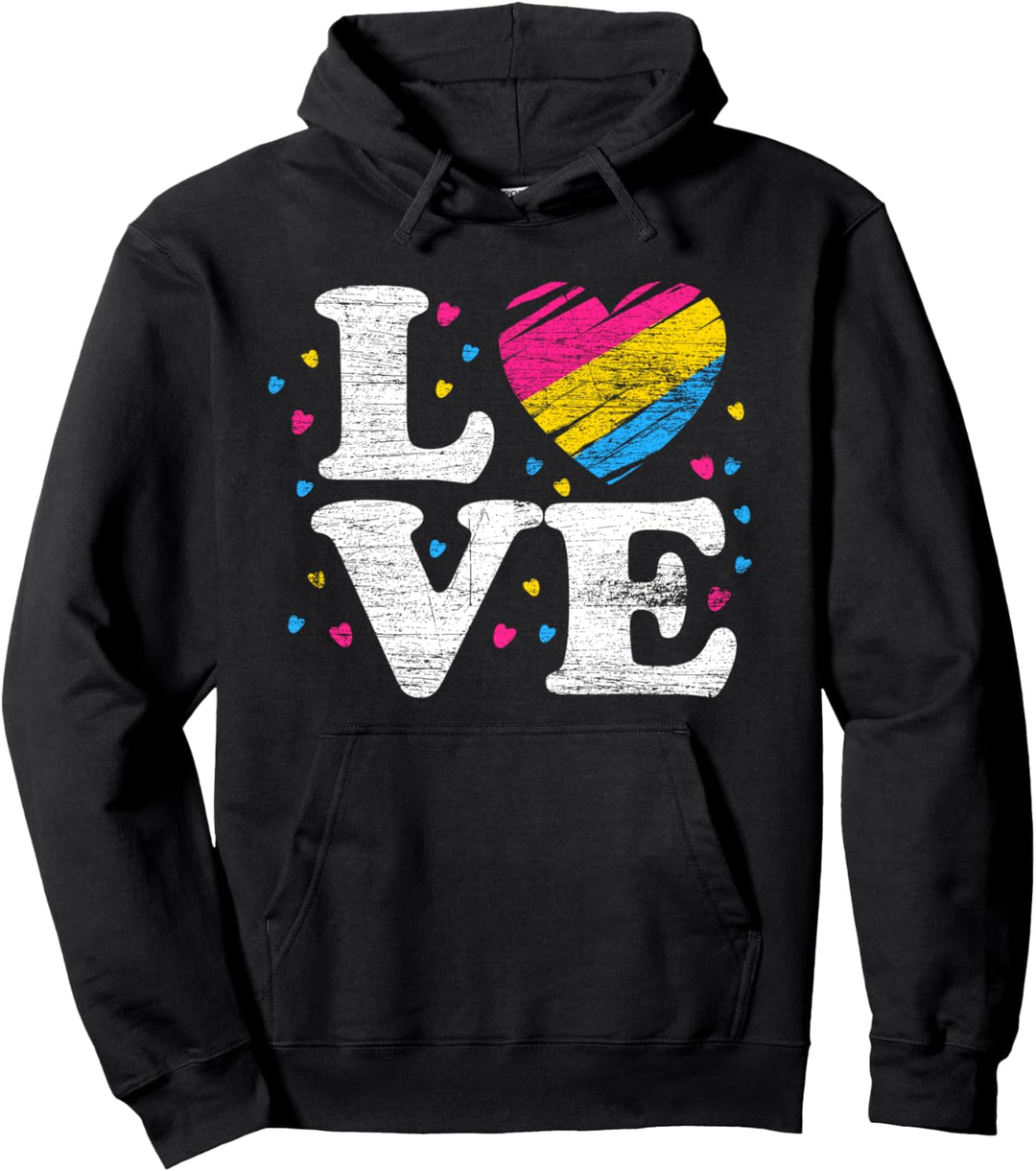 Pan Pride Liebe Queer LGBTQ Genderfluid Geschenk Pansexuell Pullover Hoodie