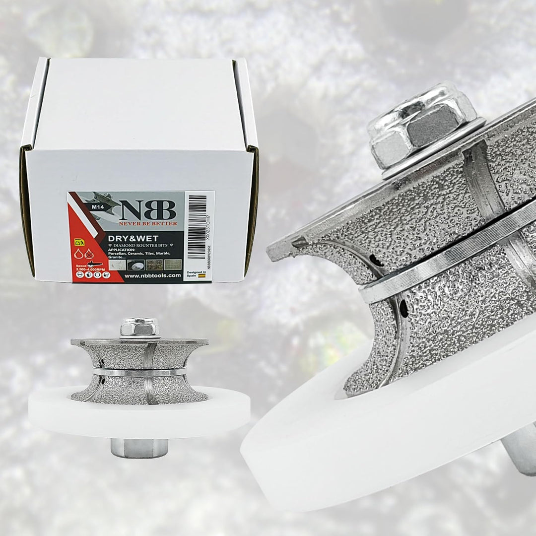 NBB Diamant-Profilscheibe Diamantfräser Fräsbohrer Trenn Reibahle Profilierungs-Bit für Porzellan Fl