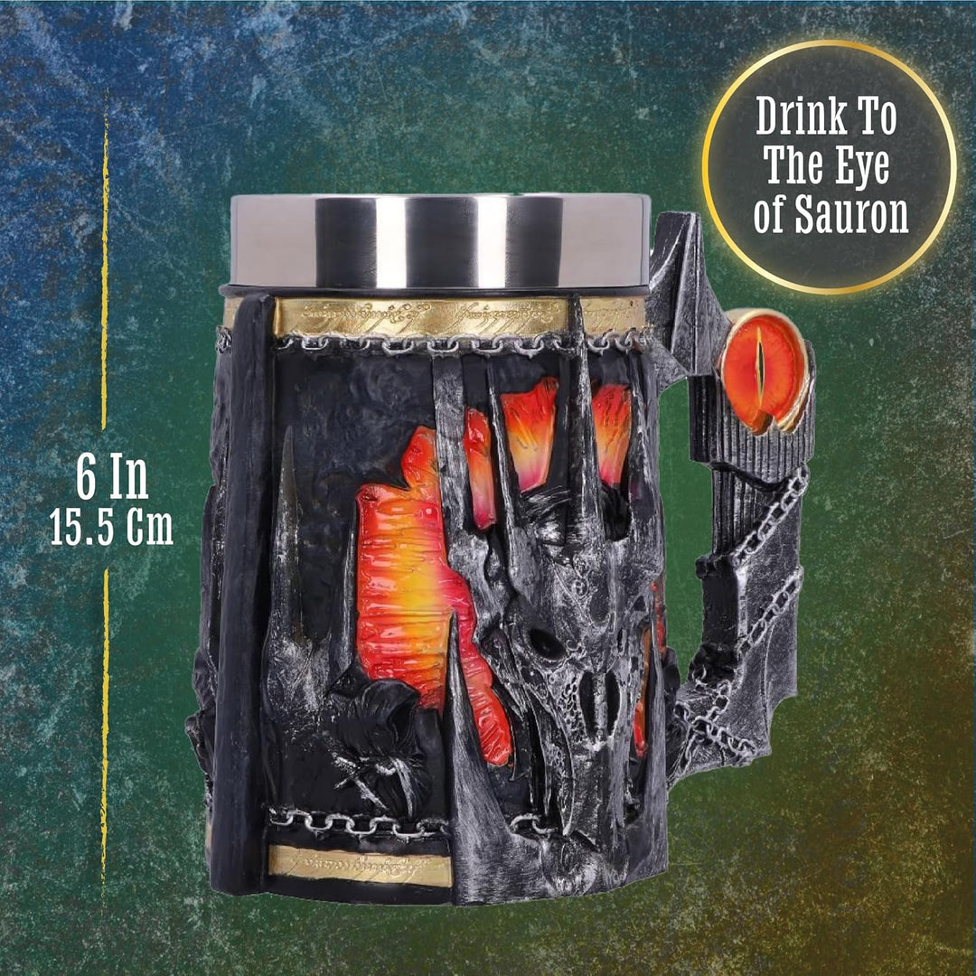 Nemesis Now Bierkrug, Herr der Ringe, offizielles Lizenzprodukt, Grau, 15,5 cm