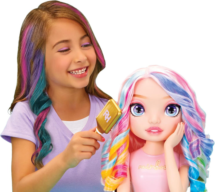 Rainbow High Styling Head - 33 cm Bella - 4-in-1 Spielset mit Auswaschbaren Haarcremes, Nagellack, B
