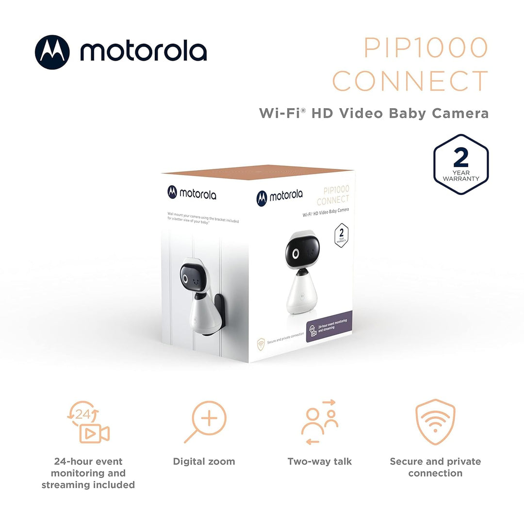 Motorola Nursery PIP1000 Babyphone mit Kamera - Überwachungskamera mit App - Baby Monitor - Nachtsic