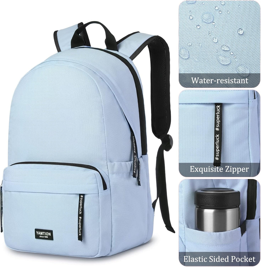 YAMTION Schulrucksack Mädchen Schultasche Jungen Teenager,Rucksack Damen Tagesrucksack Herren mit 15