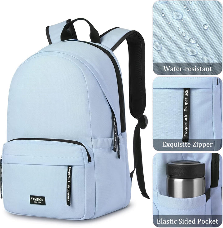 YAMTION Schulrucksack Mädchen Schultasche Jungen Teenager,Rucksack Damen Tagesrucksack Herren mit 15