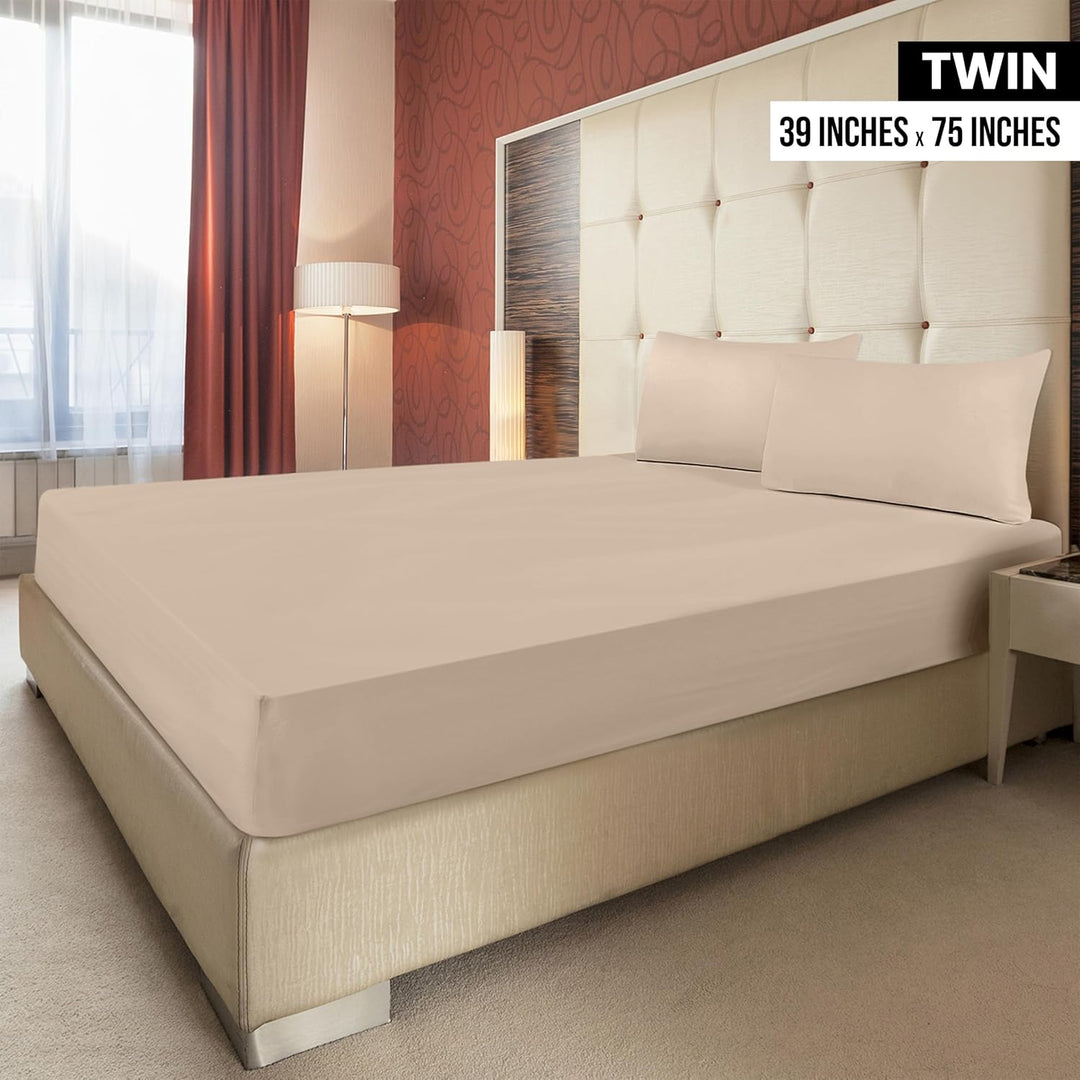 Utopia Bedding Spannbettlaken für Doppelbetten – Grosspackung mit 6 Bettlaken – weiche gebürstete Mi