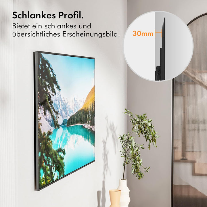 VonHaus TV Wandhalterung für 37-82"-Bildschirme, Bewegliche Wandhalterung Fernseher mit Wasserwaage,