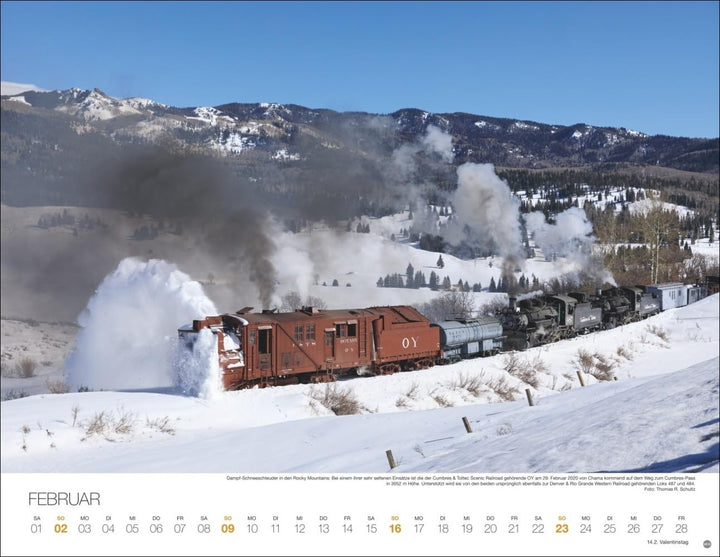 Feurige Dampfloks Posterkalender 2025: Besonderer Wandkalender mit 12 traumhaften Fotos von kraftvol