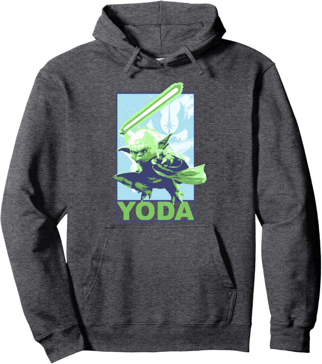 Star Wars Yoda Lightsaber Show Off Poster Pullover Hoodie