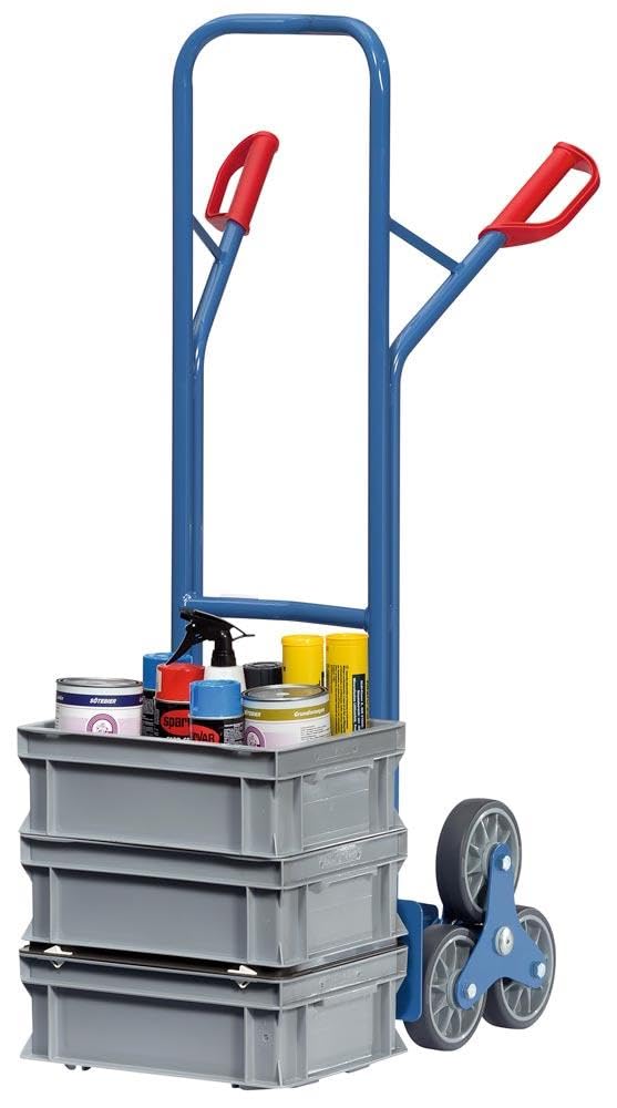 fetra TK1325 Stahlrohr-Treppenkarre, 2 dreiarmige Radsterne