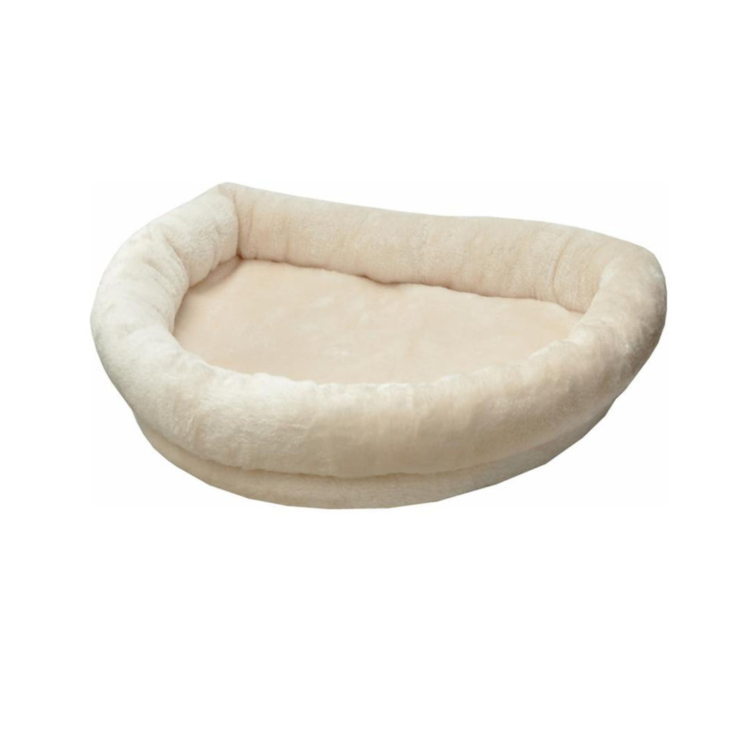 nanook Fensterbank Liege Top für Katzen - Fensterliegekissen - Plüschrand - XXL 60 x 45 x 10 cm - be