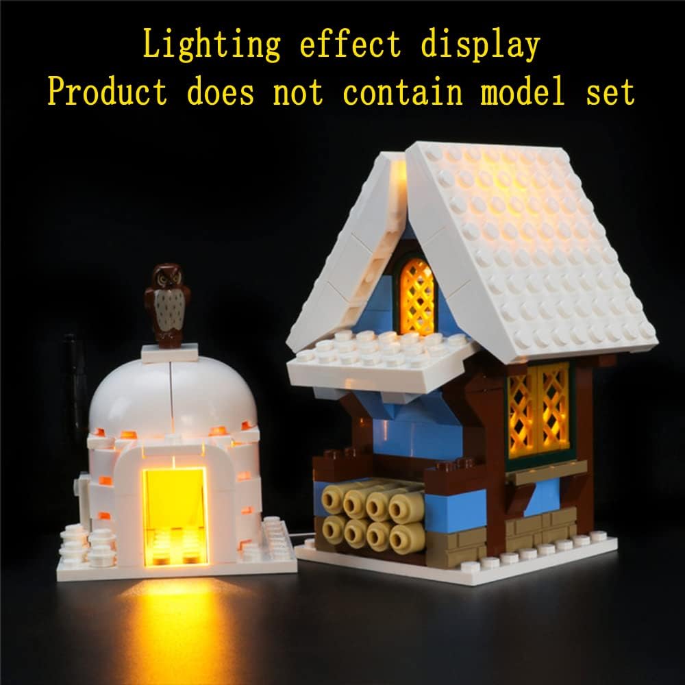 GEAMENT LED Licht-Set Kompatibel mit Lego Winter Hut (Winter Village Cottage) - Beleuchtungsset für