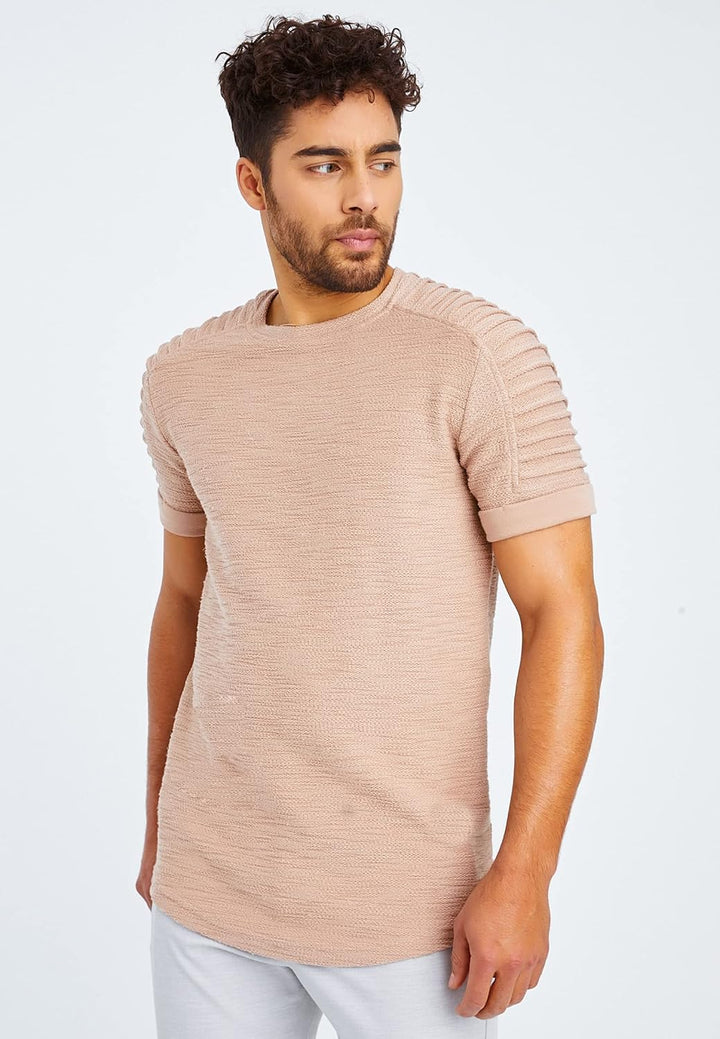 Leif Nelson T-Shirt Herren Sommer mit Rundhals-Ausschnitt, Regular Fit Herren-T-Shirt aus 100% Baumw