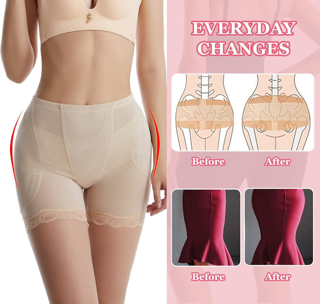 FEOYA Damen Butt Lifter Push-up Panties Miederslip mit Bauch-Weg-Effekt Miederpants String Mieder Bu